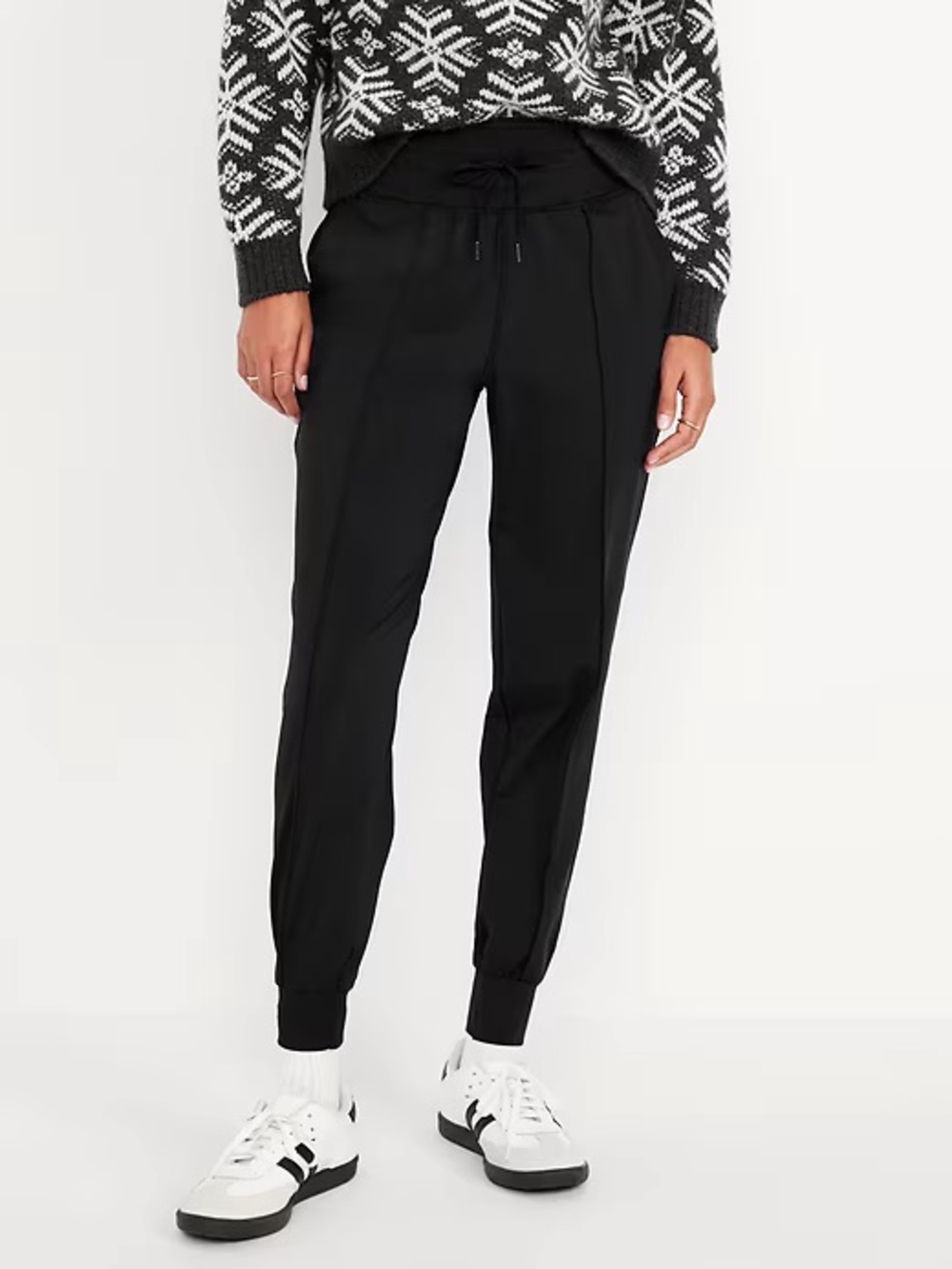 OLD NAVY High Waisted Powersoft Seamed Jogger Size Small Black